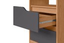 Ver imagem 4 de Mesa de Cabeceira 2 Gavetas Sole - Freijó Titanium - Albatroz