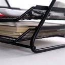 Ver imagem 7 de Organizador Documento Bandeja Dupla Escritorio Trabalho Mesa Suporte Home Office Papel Arquivo