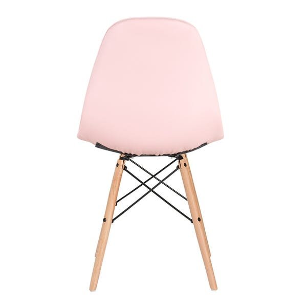 Cadeira Estofada Eames Botonê - Eiffel - Rosa - Madeira Clara - 3