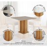 Conjunto Sala de Jantar Mesa Sophia Tampo Mdf/vidro com 4 Cadeiras Maia Cimol Nature/off White/masca - 4