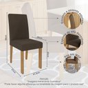 Ver imagem 6 de Conjunto Sala de Jantar Mesa Sophia Tampo Mdf/vidro com 4 Cadeiras Maia Cimol Nature/off White/masca