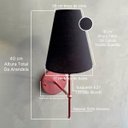 Ver imagem 4 de Kit 2 Arandela de Parede Clássica Alumínio com Cúpula Tecido Algodão Ref 05