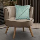 Ver imagem 2 de Capa para Almofada Drapeada em Veludo Quadrada 60x60 Verde Menta