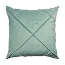Ver imagem 1 de Capa para Almofada Drapeada em Veludo Quadrada 60x60 Verde Menta