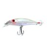 Carretilha Esquerda LK201 Vermelha - Deyu + Isca Artificial Minnow Superfície 8g Branca - 3
