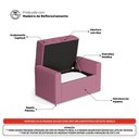Ver imagem 5 de Cabeceira e Calçadeira Báu Solteiro Atena 90cm Capitonê Suede Rosa - Desk Design