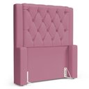 Ver imagem 3 de Cabeceira e Calçadeira Báu Solteiro Atena 90cm Capitonê Suede Rosa - Desk Design