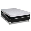 Ver imagem 1 de Cama Box Casal: Colchão Molas Ensacadas Luckspuma MasterPocket Roma + Base CRC Suede Black(138x188)