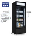 Ver imagem 3 de Refrigerador Expositor Vertical Porta de Vidro Hq 225 Litros Preto Hq-225REVPVX