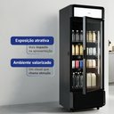 Ver imagem 5 de Refrigerador Expositor Vertical Porta de Vidro Hq 225 Litros Preto Hq-225REVPVX