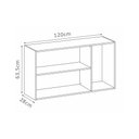 Ver imagem 2 de Armário de Cozinha Compacta Aéreo Suspenso 120cm Intenza 03 Portas Freijó Off White Nicioli