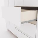 Ver imagem 7 de Guarda Roupa Solteiro 70cm 3 Portas 2 Gavetas Thales Branco S01 - Mpozenato