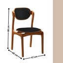 Ver imagem 2 de Conjunto com 2 Cadeiras de Jantar Solaris Soft Moderna Mobília