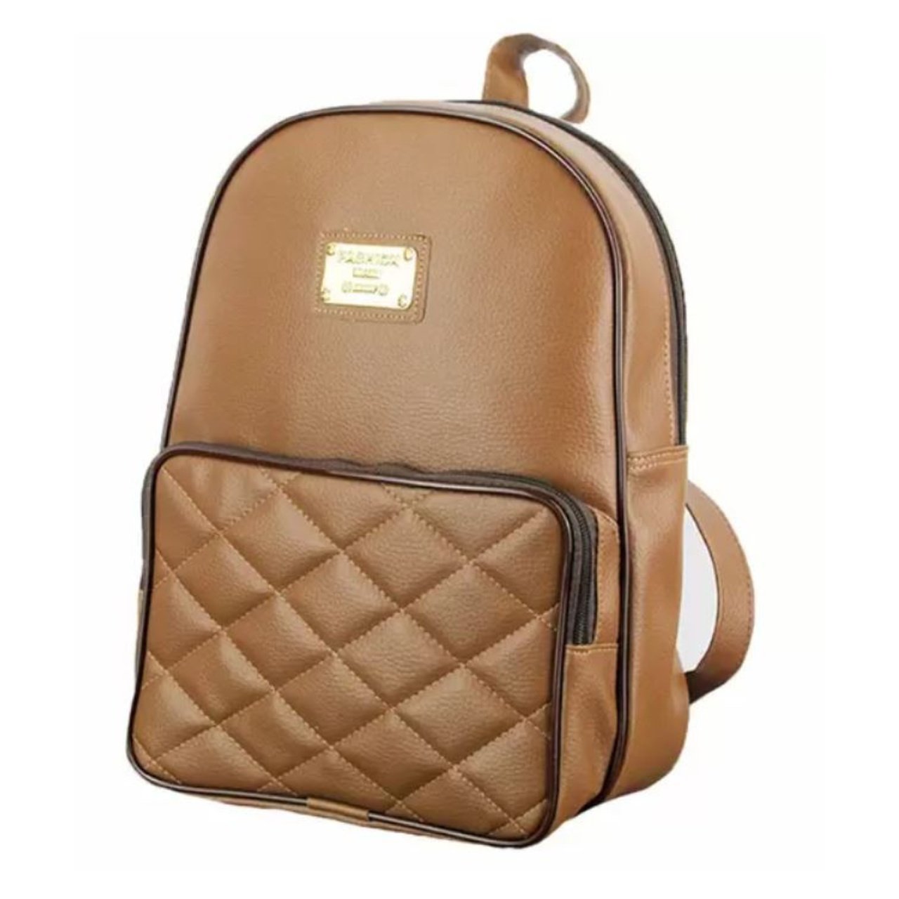Mochila Feminina Impermeável Bolsa De Costas Mochila Escolar - Marrom - 1