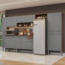 Ver imagem 1 de Armário de Cozinha Completa 325cm Rustic/cinza Emilly Madesa 07