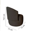 Ver mais imagens de Kit Namoradeira + 2 Poltronas Decorativa Beatriz Orgânica Veludo Marrom