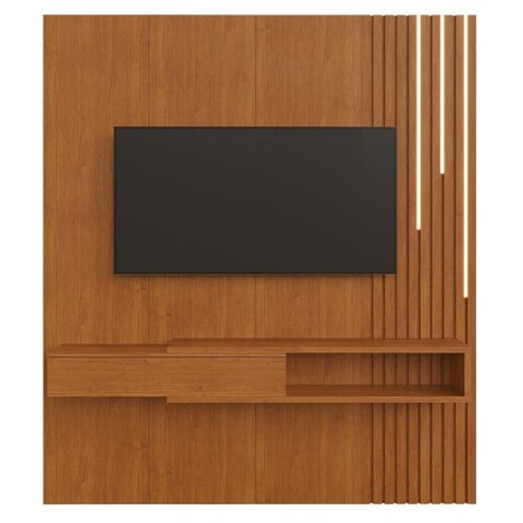 Painel para TV Ímperium Ripado 65" 182cm MDF com LED e Nicho Mavaular Móveis