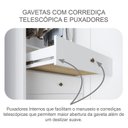 Ver imagem 5 de Guarda Roupa Casal Sonetto com Espelho e Gaveteiro Suiça Neve - Novo Horizonte