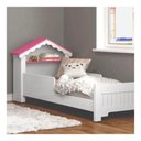 Ver imagem 2 de Mini Cama Infantil P/ Quarto Casinha Realeza Branco com Rosa