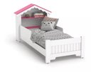 Ver imagem 4 de Mini Cama Infantil P/ Quarto Casinha Realeza Branco com Rosa