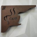 Ver imagem 5 de Mão Francesa Marrom Decorativa 20cm Cantinho do Café Xícara Aço Zarg