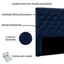 Ver imagem 3 de Cabeceira Cama Box Casal Dora 140cm Estofada Estrutura Mdf-mdp Suede Azul Loja Sheep