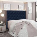 Ver imagem 5 de Cabeceira Cama Box Casal Dora 140cm Estofada Estrutura Mdf-mdp Suede Azul Loja Sheep