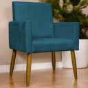 Ver imagem 5 de Poltrona Decorativa Mari - Azul-marinho Suede