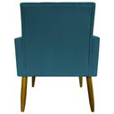 Ver imagem 2 de Poltrona Decorativa Mari - Azul-marinho Suede