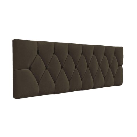 Cabeceira Almofadada Capitonê para Cama Luxo Suede Rbl:casal Painel/marrom