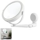 Ver imagem 1 de Espelho Giratorio 360 Graus Led 3 Tons 5x Aumento Touch Usb Bateria Recarregavel Ajustavel Parede Ba