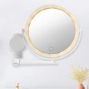 Ver mais imagens de Espelho Giratorio 360 Graus Led 3 Tons 5x Aumento Touch Usb Bateria Recarregavel Ajustavel Parede Ba