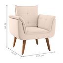 Ver imagem 3 de Poltrona para Sala de Recepção Silveiras Linha Bege