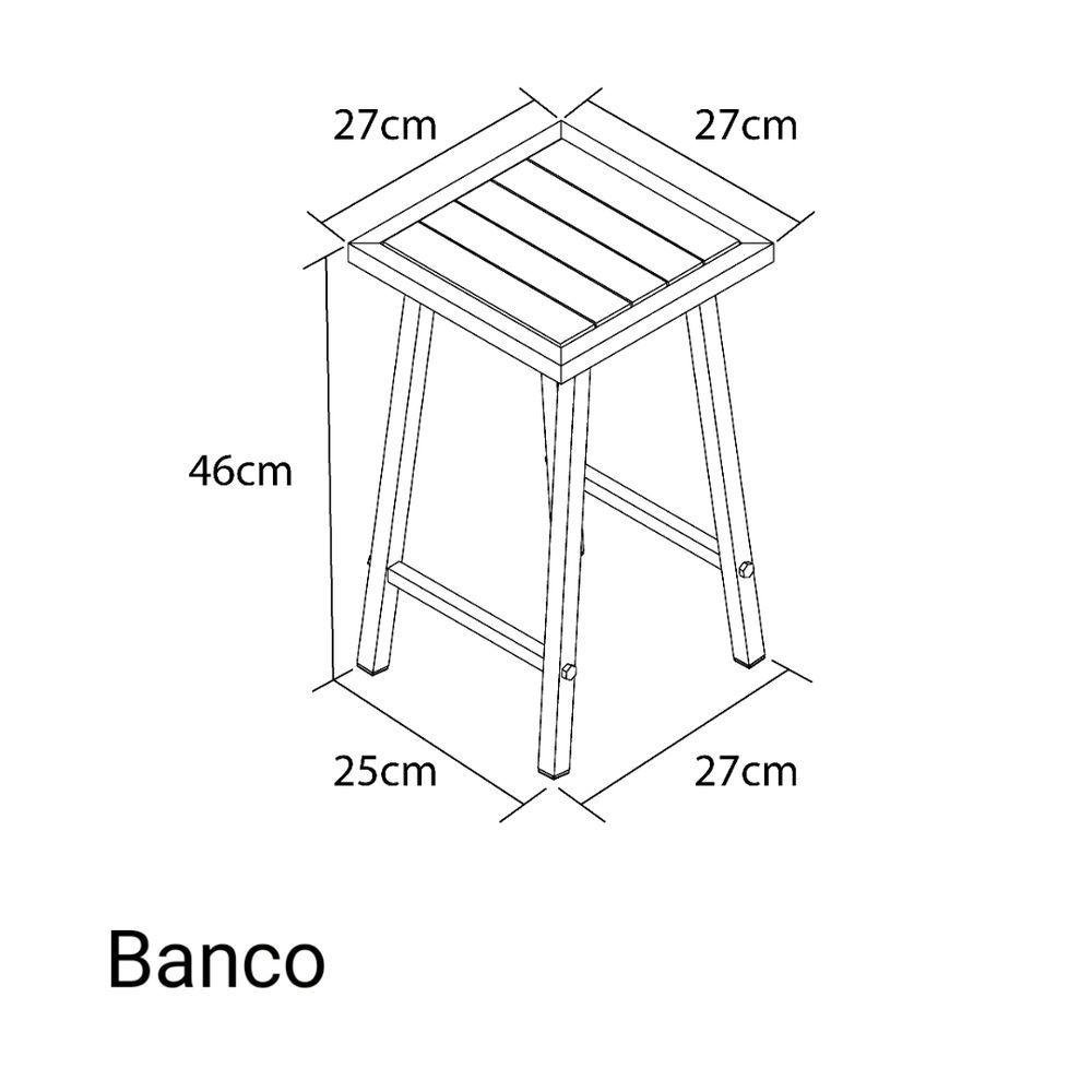 Conjunto de Mesa e 4 Cadeiras para Varanda Metalcromo - 4