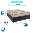Ver imagem 3 de Cama Box Bau Cinza Casal + Colchão D33 Maxsono Paropas