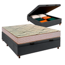 Ver imagem 1 de Cama Box Bau Cinza Casal + Colchão D33 Maxsono Paropas
