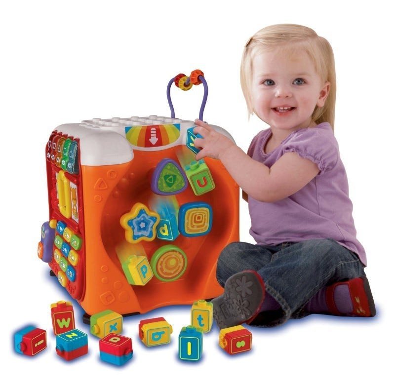 Brinquedo Infantil Super Cubo Descobertas Sons Letras Blocos - Yes