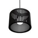 Ver imagem 1 de Luminária Pendente Sirius Modelo Ripado -:Preta