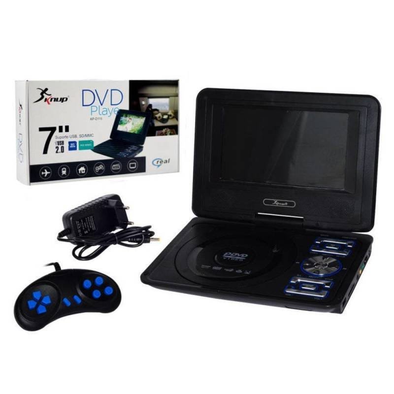 Dvd 7 Pol Portátil com Receptor TV/Game/SD/USB/Rádiofm D115 - 1