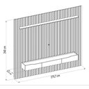 Ver imagem 4 de Painel para Tv 75 Pol Ripado com Bancada Suspensa 275x240cm Pratisk D04 Freijó/off White - Mpozenato