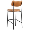 Ver imagem 6 de Banqueta Alta Bar Cozinha Sala de Jantar Preto Elira L02 Couríssimo Whisky - Lyam Decor