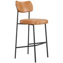 Ver imagem 1 de Banqueta Alta Bar Cozinha Sala de Jantar Preto Elira L02 Couríssimo Whisky - Lyam Decor