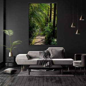 Quadro Decorativo Folhas Coleção In Nature Com Moldura e Sem Vidro 90X140