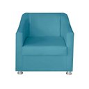 Ver imagem 2 de Poltrona Decorativa para Sala de Estar Tilla Suede - Mafer: Turquesa
