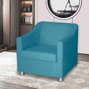 Ver imagem 1 de Poltrona Decorativa para Sala de Estar Tilla Suede - Mafer: Turquesa