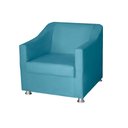 Ver imagem 3 de Poltrona Decorativa para Sala de Estar Tilla Suede - Mafer: Turquesa
