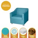 Ver imagem 6 de Poltrona Decorativa para Sala de Estar Tilla Suede - Mafer: Turquesa