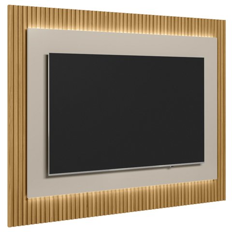 Painel para Tv Suspenso 70 Pol 200cm Real L06 Tauari/off White Fosco - Mpozenato