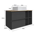 Ver imagem 3 de Gabinete de Banheiro Suspenso 80 cm BA311 com 1 Porta Gaveta e Nichos com Cuba Nexus Yescasa