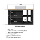 Ver imagem 7 de Gabinete de Banheiro Suspenso 80 cm BA311 com 1 Porta Gaveta e Nichos com Cuba Nexus Yescasa